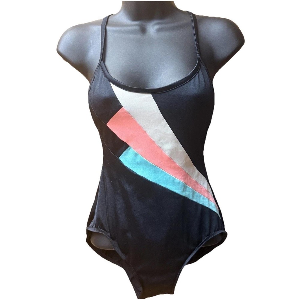 Vintage ILGWU Womens Swimsuit Size 10 One Piece High Cut Nylon‎ Spandex Shiny